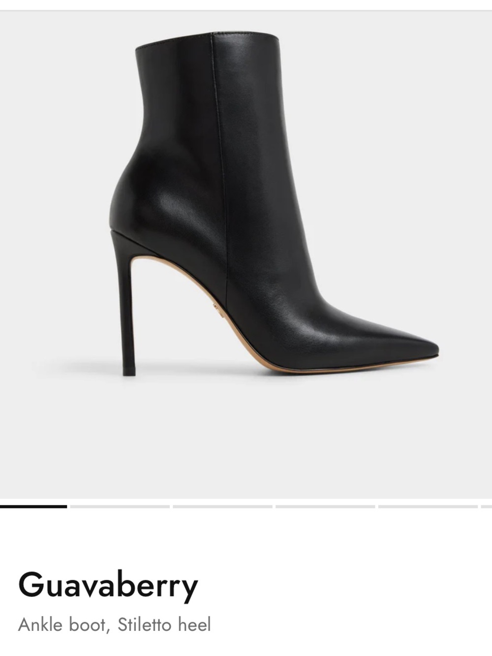 Aldo Guavaberry leather stiletto boots